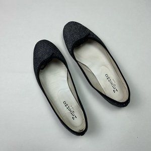 Repetto subtle silver glitter ballet flats